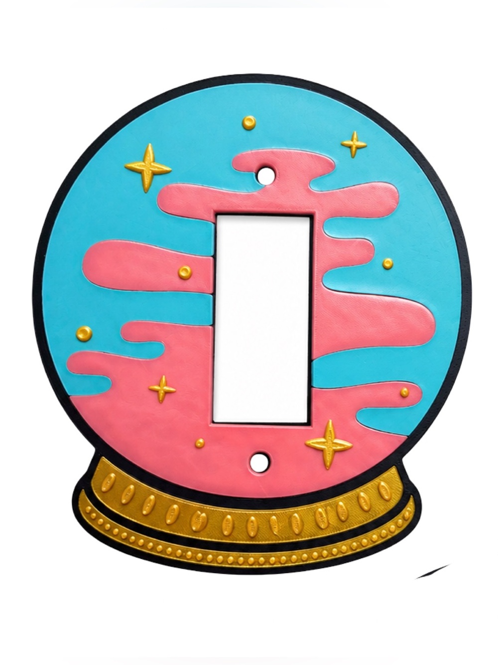 2/$25 3D Printed Pastel Crystal Ball Light Switch Cover Wall Plate Decor